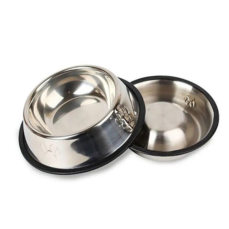 6 Size Stainless Steel Dog Bowl For Dish Water Dog Food Bowl Pet Puppy Cat Pet Bowl Feeder Feeding Dog Water Bowl For Dogs Cats