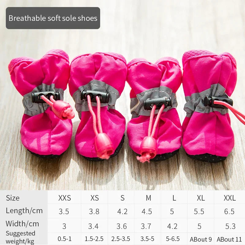 Pet Shoes Soft Bottom Breathable Waterproof Not Off Teddy Spring Autumn and Winter Out Pet Shoes Boots Sets Rain Shoes