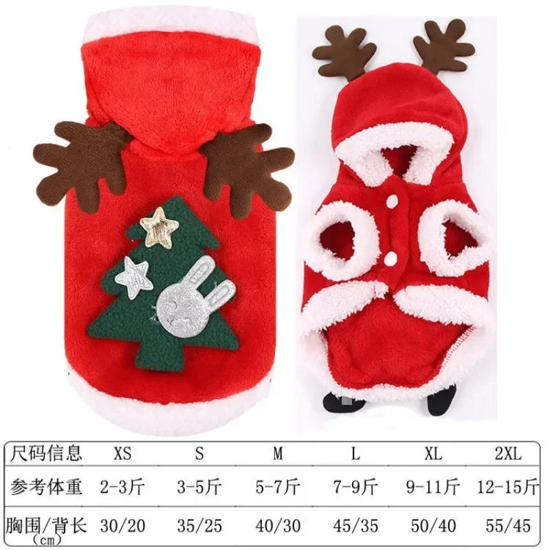 Clothing 2024 Jacket Costume Clothes Pet Pug For Yorkshire Cat Chihuahua Dog Year New Christmas Pets Coat Santa