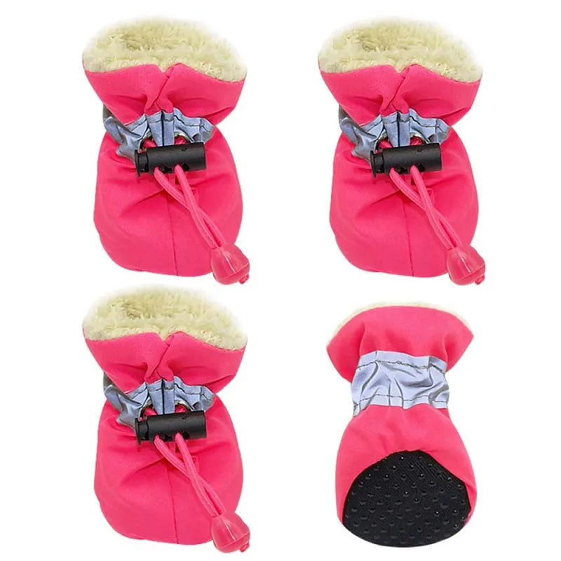 Pet Dogs Winter Shoes Rain Snow Waterproof Booties Socks Rubber Anti-slip Shoes For Small Dog Puppies Footwear Pet Products Cute