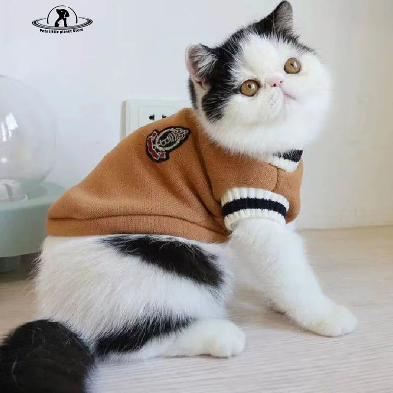 Cat Dog Sweater Pullover Winter Pet Clothes for Small Dogs Cat Vest Puppy Jacket Pet Cat Clothing Kitty