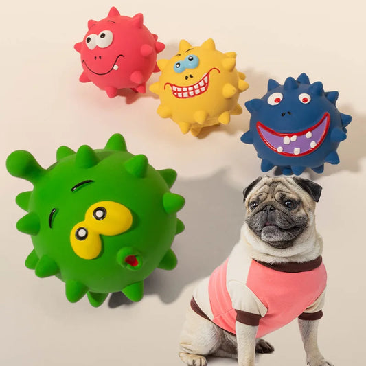 OUZEY Bite Resistant Pet Dog Toys Ball Teeth Chewing Toy For Small Medium Large Dogs Interactive Pet Training Squeak Toys Puppy