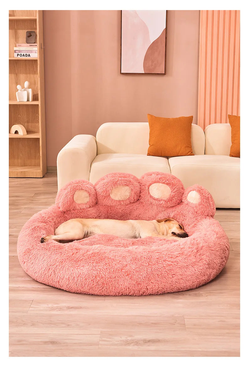 Fluffy Dog Bed Plush Kennel Accessories Pet Products Large Dogs Beds Bedding Sofa Basket Small Mat Cats Big Cushion Puppy Pets