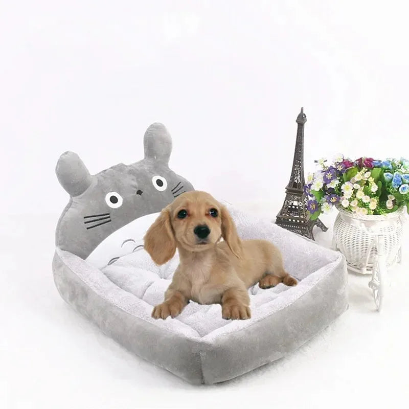 Dog Beds Cartoon Pet Bed Baskets Supplies Puppy Cushions Cats Medium Pets Products Cats Big Cushion Puppy Blanket Accessories