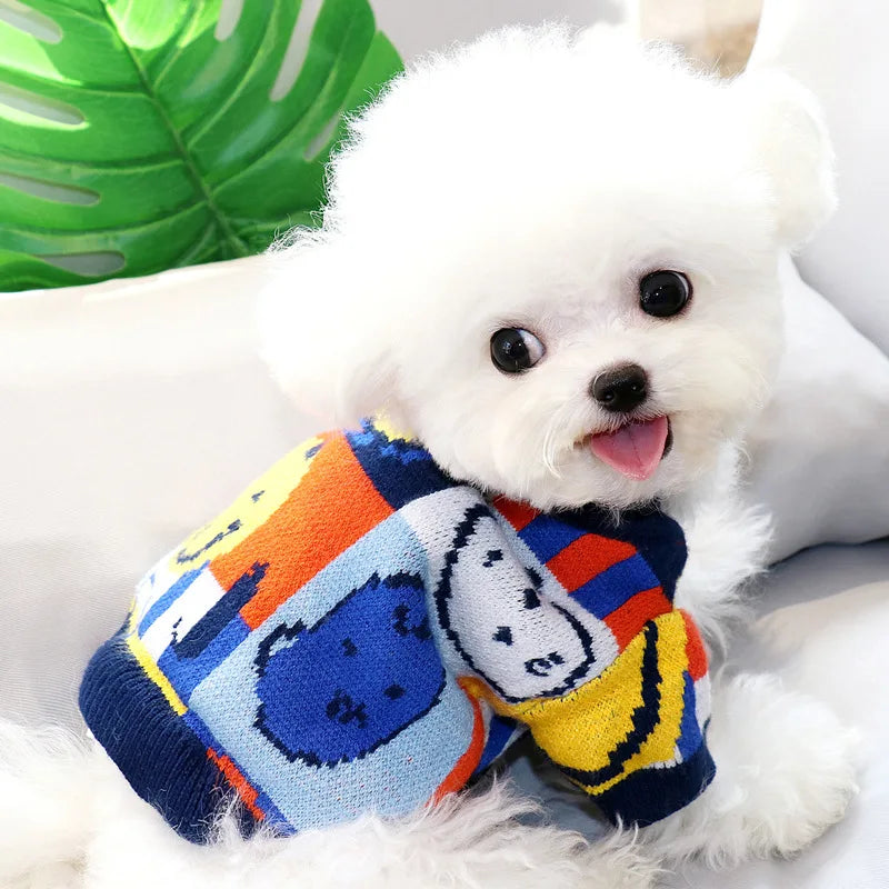 Luxury Dog Clothes Winter Warm Cardigan Dog Sweaters Chihuahua French Bulldog Clothing Pet Coat Jacket Puppy Pet Items