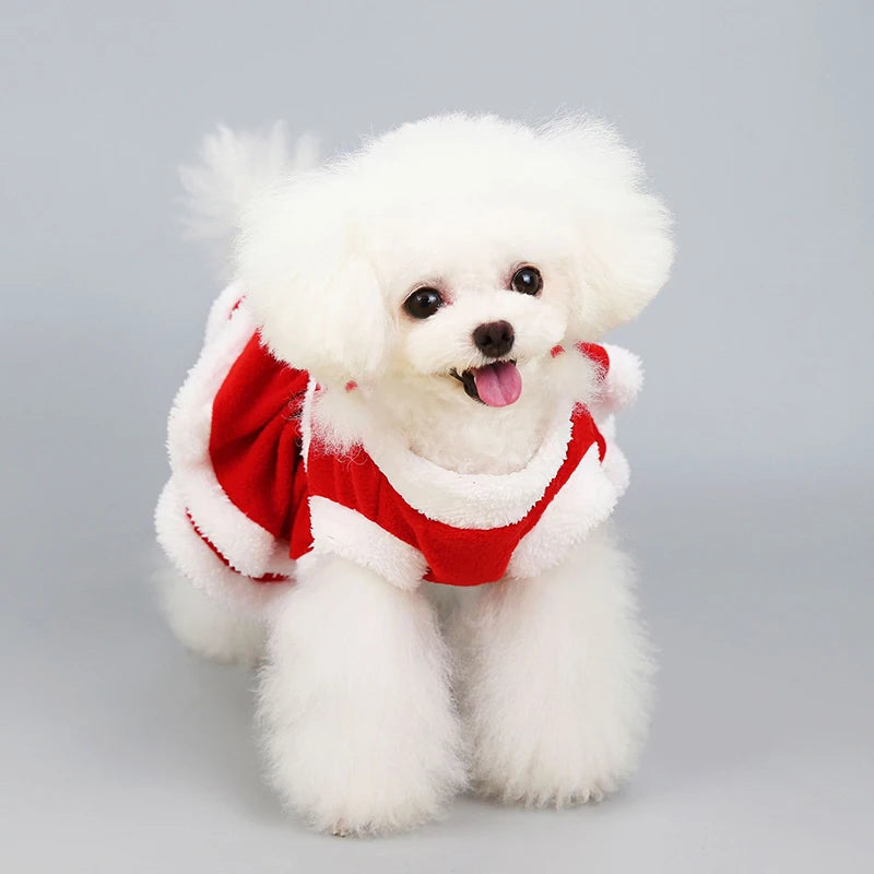 Christmas Dog Clothes Winter Warm Pet Coat for Small Medium Dogs Cats Chihuahua Yorkie Outfit Puppy Costumes Christmas Pet Suit