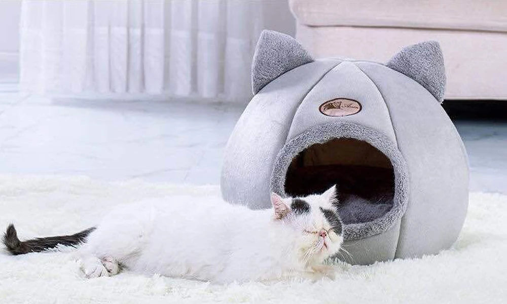 Luxury Dog House Kennel Sofa Cat Cave With Adorable Design Anti Slipery Bottom Portable Pet Indoor House Cave Funny Pet Tent