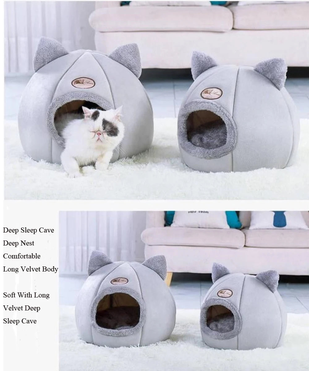 Luxury Dog House Kennel Sofa Cat Cave With Adorable Design Anti Slipery Bottom Portable Pet Indoor House Cave Funny Pet Tent