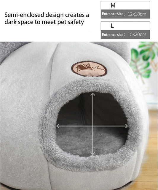 Luxury Dog House Kennel Sofa Cat Cave With Adorable Design Anti Slipery Bottom Portable Pet Indoor House Cave Funny Pet Tent